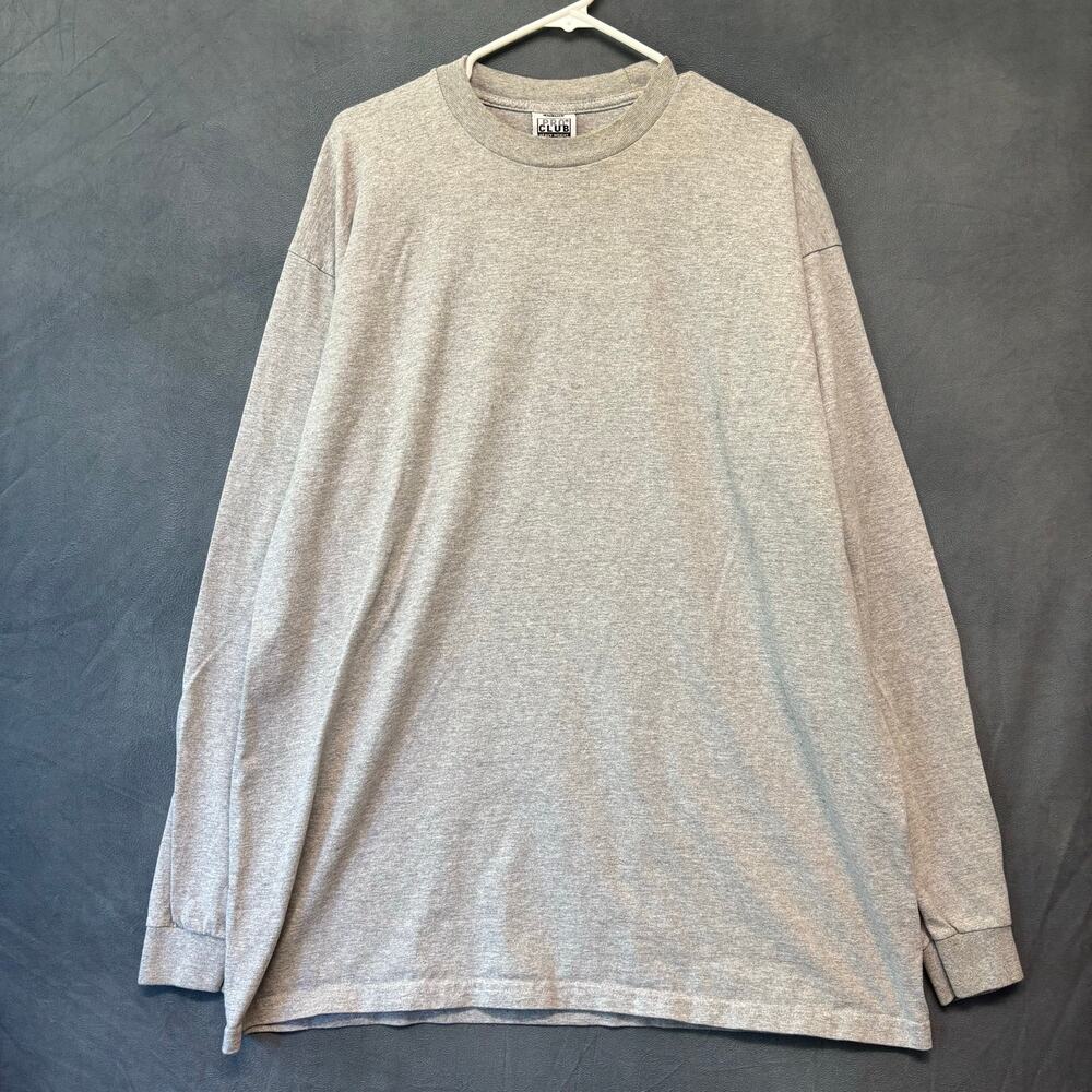 Pro Club Heavyweight Long Sleeve Shirt 2XL Tee Grey Made in USA Skater Grunge